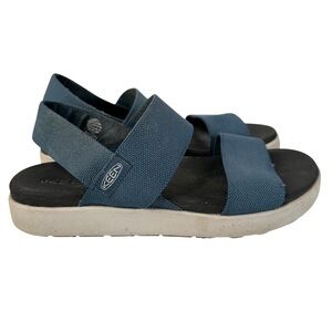 KEEN Gorpcore Elle Blue Backstrap Sport Sandals Stretch Walking Comfort 7.5